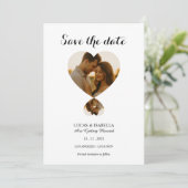 Personalize Photo save the date card Kaart (Staand voorkant)