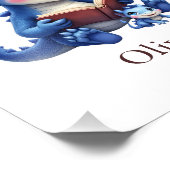 Personalize Reading Dragon Custom Nursery Wall Art Foto Afdruk (Hoek)