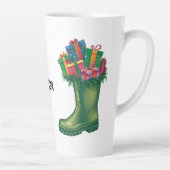 Personalize Santa's New Boots Latte Mok (Rechts)