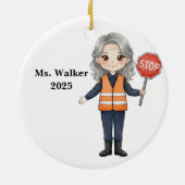 Personalize School Crossing Guard Keramisch Ornament (Achterkant)