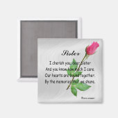 PERSONALIZE SISTER -MAGNET MAGNEET (Voorkant / Achterkant)