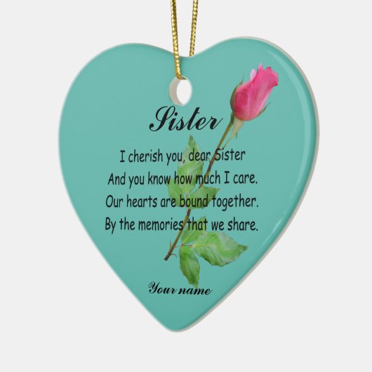 PERSONALIZE SISTER- ORNAMENT (Links)