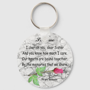 PERSONALIZE SISTER SLEUTELHANGER