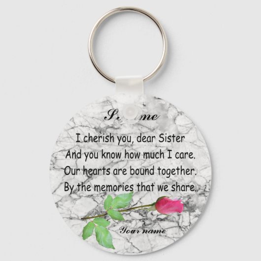 PERSONALIZE SISTER SLEUTELHANGER (Voorkant)