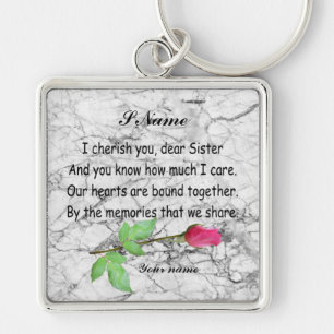 PERSONALIZE SISTER SLEUTELHANGER