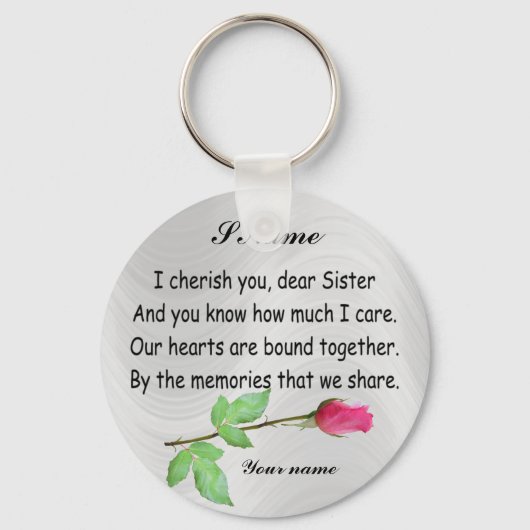 PERSONALIZE SISTER-SLEUTELHANGER SLEUTELHANGER (Voorkant)