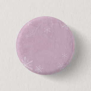PERSONALIZE Snowflake Paper 3 - Roze Ronde Button 3,2 Cm