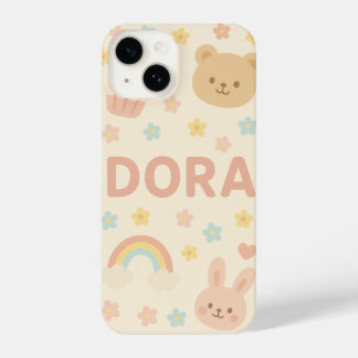 personalize Soft Pastel Cute Phone Case with Name iPhone 14 Hoesje