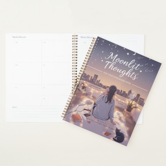 Personalize Stargazing Moonlit Cute Back to School (Devant avec enveloppe)