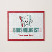Personalize This Funny Brushing Your Teeth Legpuzzel (Horizontaal)