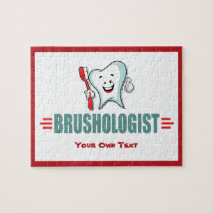 Personalize This Funny Brushing Your Teeth Legpuzzel