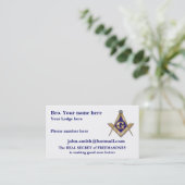 PERSONALIZE VADERDAG MASONISCH VISITEKAARTJE (Staand voorkant)