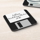 Personalize Wedding Photos Floppy Disk Coaster - 6 Bier Onderzetter (Linkerzijde)