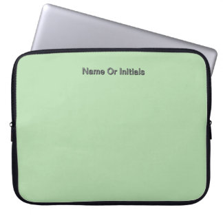 Personalize With Name Initials Mint Green       Laptop Sleeve