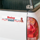 Personalize Your Dog's Name for President 2020 Bumpersticker (Op Truck)