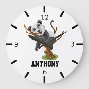 Personalize Your Own Cute Baby Panda Grote Klok