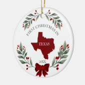 Personalized 1st Christmas In Texas State Keramisch Ornament (Links)