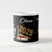Personalized 2025 Black Gold Graduate Mug (Devant)