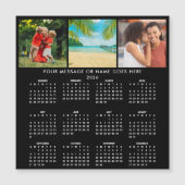 Personalized 2026 Calendar 3 Photo Collage Magnet (Devant)