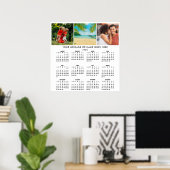 Personalized 2026 Calendar 3 Photo Collage Poster (Thuiskantoor)