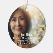 Personalized 2 Photo, Name Memorial Ornament (Links)