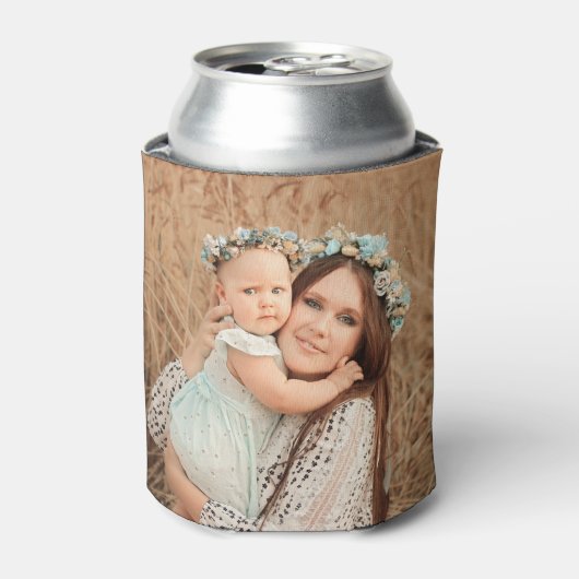 Personalized 2 Photo Template Double Sided Can Coo Blikjeskoeler (Blikje Voorkant)