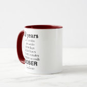 Personalized 30 Years Sober Mug Recovery gift (Devant gauche)