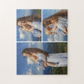 Personalized 3 Photo Collage Jigsaw Puzzle (Vertical)