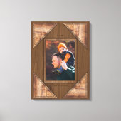 Personalized 3D Rustic Wood Pattern Frame Canvas Afdruk (Voorkant)