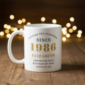 Personalized 40th Birthday 1986 Add Name Elegant Koffiemok
