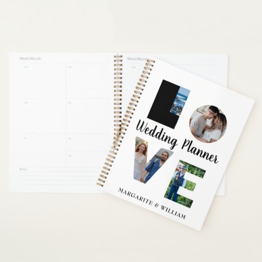Personalized 4-Image Dated Wedding Planner (Display)