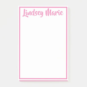 PERSONALIZED 4 x 6" naam Post-it notes