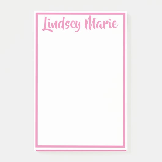 PERSONALIZED 4 x 6" naam Post-it notes (Voorkant)