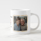Personalized 50th Anniversary Photo Mug Extra Grote Beker (Rechts)