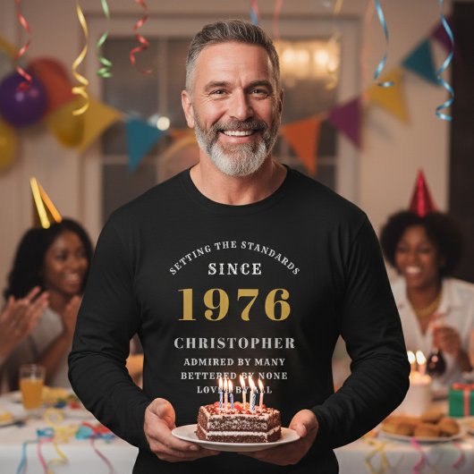 Personalized 50th Birthday 1976 Add Name T-shirt