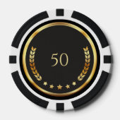 Personalized 50th Birthday Poker Chips (Voorkant)