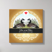 Personalized 50th Wedding Anniversary, Geese Canvas Afdruk (Voorkant)