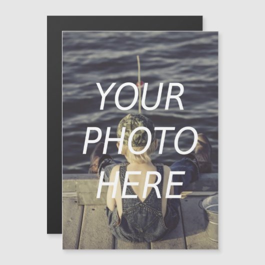 Personalized 5x7 Custom Photo Magnet Refrigerator  (Devant / Derrière)