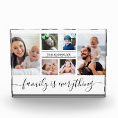 Personalized 6 Picture Collage Quote Family Name  Fotoblokken (Voorkant)