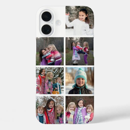 Personalized 7 Photo Collage Case-Mate iPhone Case (Achterkant)