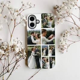 Personalized 8 Photo Collage iPhone 16 Plus Hoesje