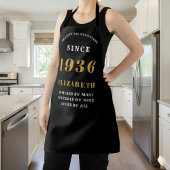 Personalized 90th Birthday 1936 Black & Gold Schort