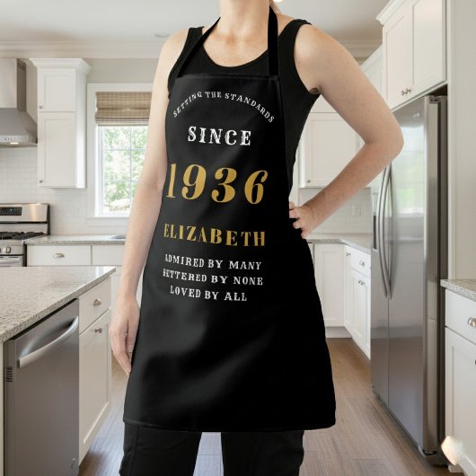 Personalized 90th Birthday 1936 Black & Gold Schort
