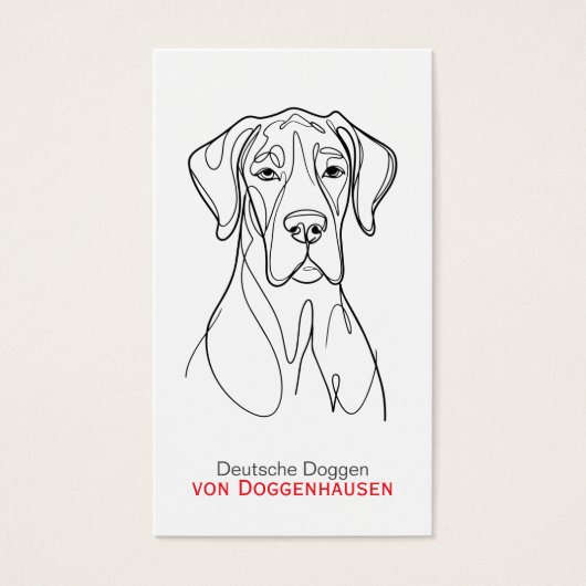 Personalized Abstract Great Dane (Devant)