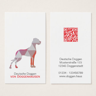 Personalized Abstract Great Dane Visitekaartje
