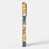 Personalized Abstract Retro Floral Monogram Case-Mate iPhone Case (Achterkant / Rechts)