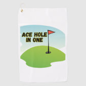 Personalized Ace Hole in One Golfhanddoek (Voorkant)