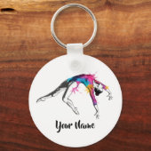 Personalized Acrobatic Art Gift - Keychain (Achterkant)