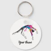 Personalized Acrobatic Art Gift - Keychain (Achterkant)