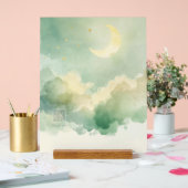 Personalized Acrylic Nursery Sign | Moon & Stars (Mariage)